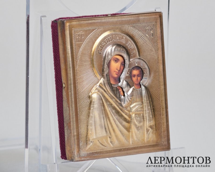 Икона «Казанская Божия Матерь». Серебро с позолотой, современная работа