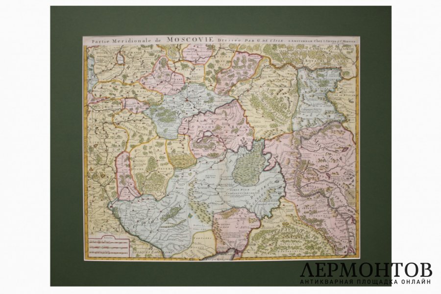 Карта центральной части Российской империи. Лисль, Мортье. Амстердам, 1742 год.