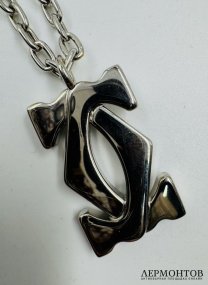 Брелок в виде логотипа Cartier. Серебро 925 пробы, Cartier, Франция