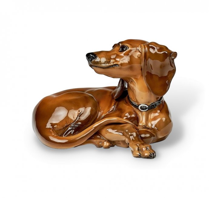 Статуэтка «Такса». Фарфор, Rosenthal, Германия, 1955 год