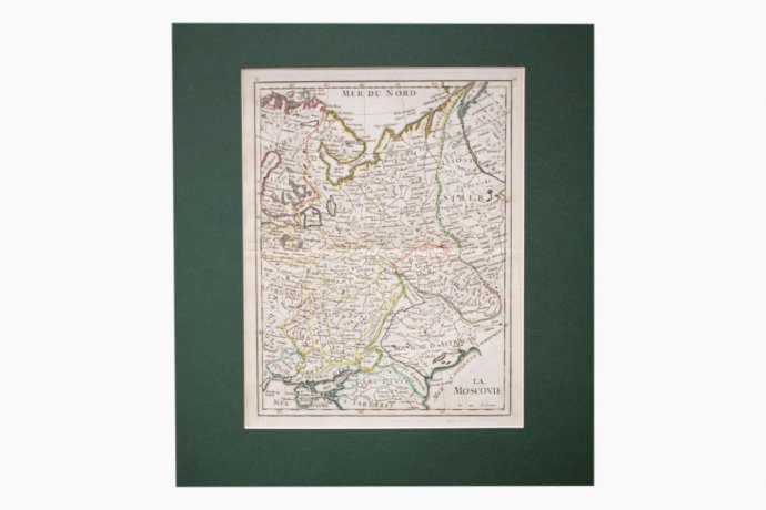  Карта. Европейская часть Российской империи. Ле Руж. Франция, Париж, 1756 год.