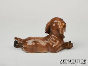 Статуэтка «Щенок таксы». Фарфор, Rosenthal, Германия, 1960 год