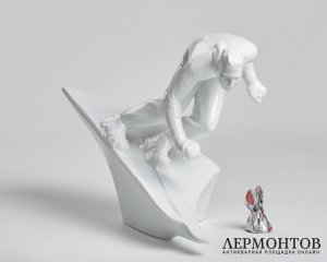 Статуэтка «Горнолыжник». Фарфор, Herend, Венгрия