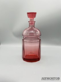 Штоф. Рубиновый хрусталь, Moser, Богемия