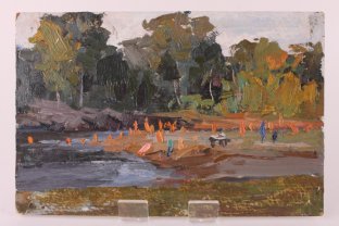 Картина из серии Крымские зарисовки. N4. Чурсин К.Н. Картон, масло. XX в.