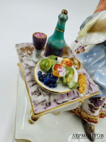 Статуэтка «Аллегория вкуса» из серии «Пять чувств». Фарфор, роспись, Meissen, автор м
