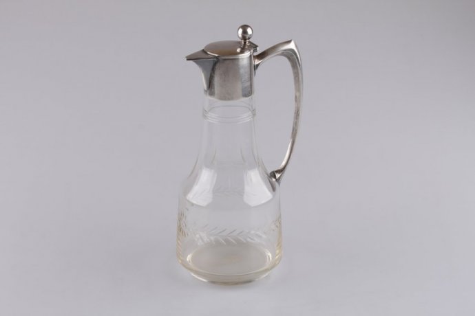 Графин для вина. Серебро 800 пробы, стекло. Германия, нач. XX в.