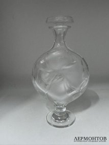 Флакон-штоф в виде цветка. Хрусталь, Lalique, Франция, 2-я половина 20 века