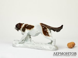 Статуэтка «Сеттер». Фарфор, Karl Ens, Германия, 1919–1940 годы