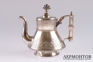 Чайный сервиз. Фирма братьев Грачевых. Серебро 84. Россия