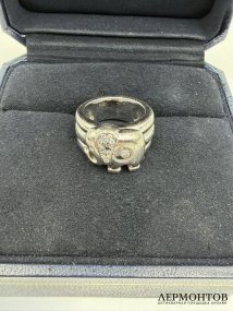 Кольцо «Happy Diamonds Elephant» с бриллиантом. Белое золото 750, Chopard, Швейцария