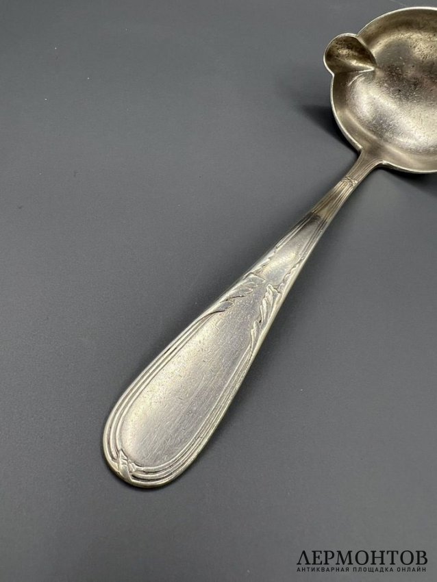Черпачок для соуса. Серебро 84 пробы, И. Хлебников, Россия, 1908–1917 годы