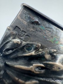 Ваза для одного цветка в стиле модерн. Серебро 84 пробы, стекло, мастер АХ, Россия, 1908–1917 годы