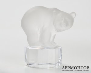 Статуэтка «Медведь». Матовое стекло, Goebel, Германия, 1980-е годы