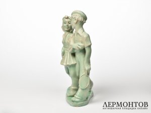 Статуэтка «Теннисисты». Komlos, Венгрия, 1931–1945 годы