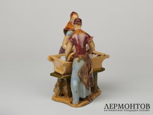 Статуэтка «Прачки». Керамика, Jiří Alexa, Bechyně, Чехословакия, 1942 год
