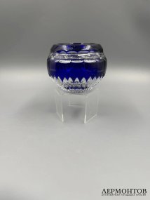 Парные подсвечники «Nadya», синие. Цветной хрусталь, Faberge