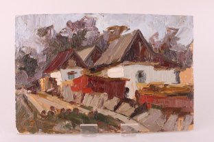 Картина из серии Крымские зарисовки. N1. Чурсин К.Н. Картон, масло. XX в.