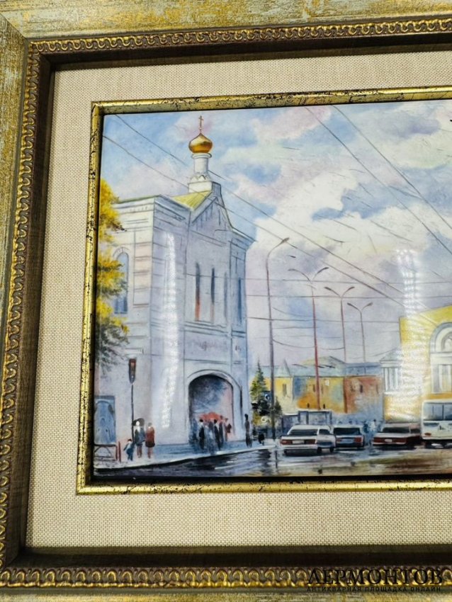 Панно «Ярославль». Медь, эмаль, «Ростовская финифть», художник Ю. Р. Ермаченкова, Рос
