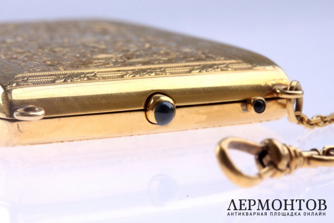 Золотой портсигар. Редкость. Золото 585 пробы.