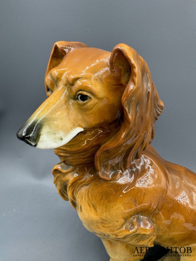 Статуэтка «Такса». Фарфор, роспись, Karl Ens, Германия, 1950–1970 годы