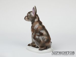 Статуэтка «Бульдог». Фарфор, Fraureuth, Германия, 1919–1926 годы