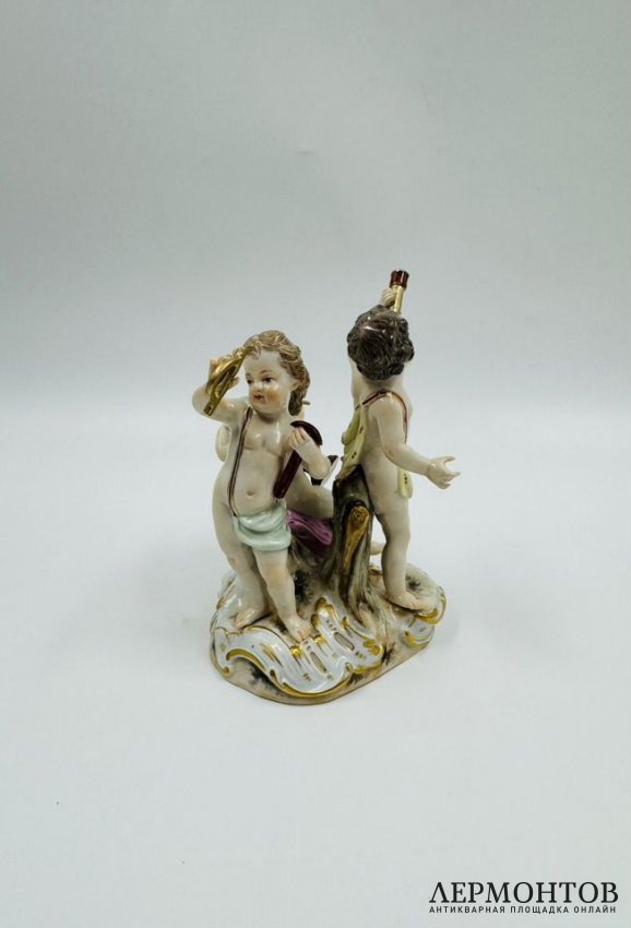 Скульптурная группа «Астрономия». Фарфор, роспись, Meissen, скульптор И. И. Кендлер, Германия, конец 19 века