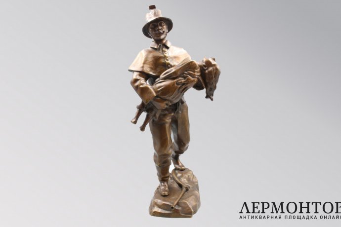 Скульптура Пожарный. Западная Европа, кон. 19 - нач. 20 в. Бронза.