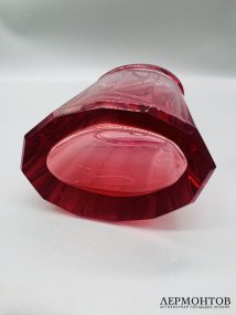 Штоф. Рубиновый хрусталь, Moser, Богемия