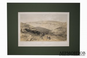 Литография.  Долина смертной тени. У. Симпсон. Крымская война. Лондон, 1855 г.