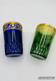 Стакан «Thistle Gold». Цветной хрусталь, Saint-Louis, Франция