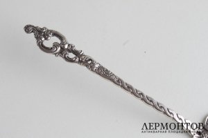 Лопатка десертная, ажурная. Серебро 950 пробы. Франция, XIX век.