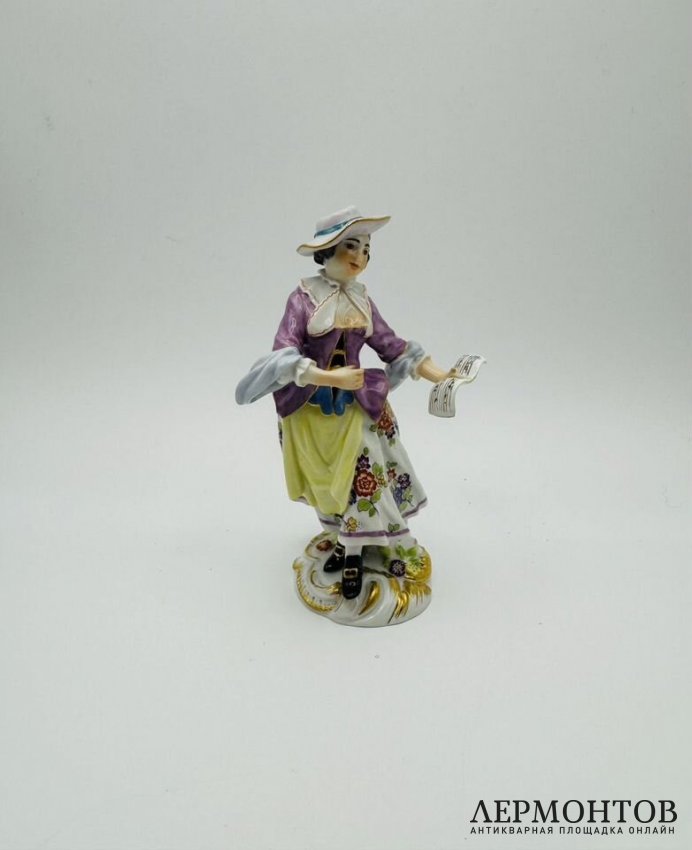 Статуэтка «Певица». Фарфор, роспись, Meissen, Германия, 1-я половина 20 века