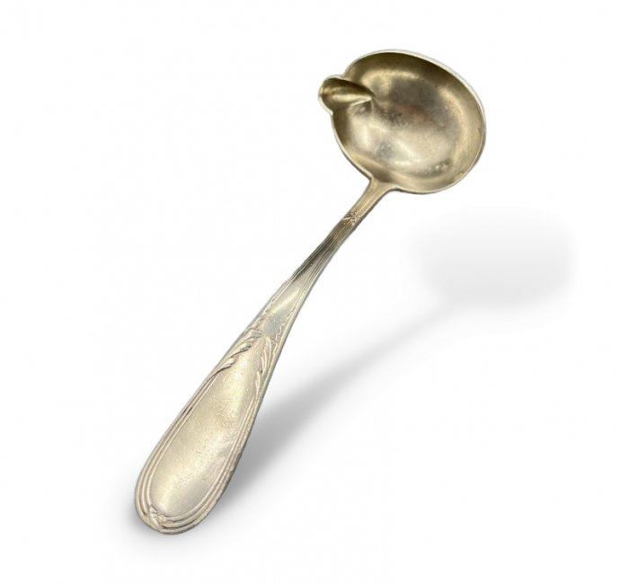 Черпачок для соуса. Серебро 84 пробы, И. Хлебников, Россия, 1908–1917 годы