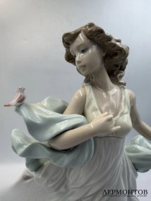 Статуэтка «Летняя серенада». Фарфор, роспись, Lladro, скульптор Regino Torrijos, Испания