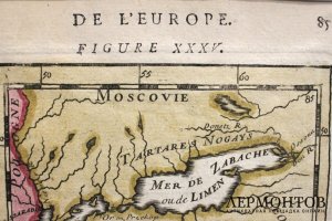 Карта Черного моря, Крыма, России, Грузии. А. М. Мале. Франция, 1683 год.