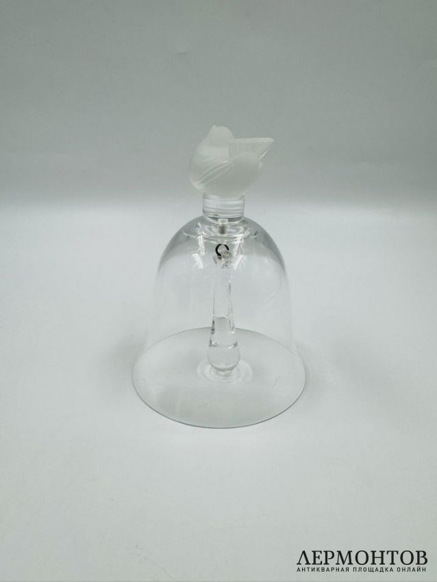 Колокольчик с птенцом. Хрусталь, Lalique, Франция, 2000-е годы
