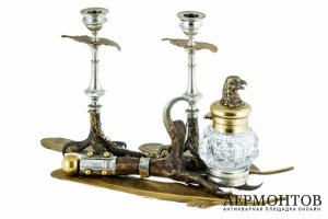 Письменный набор. Австрия, кон. 19 в. Бронза, литье, золочение.