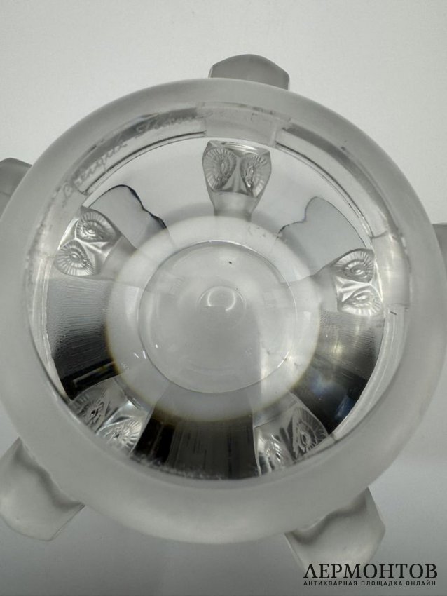 Ваза «Совы». Хрусталь, Lalique, Франция