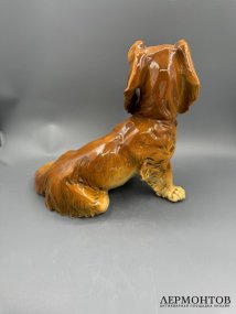 Статуэтка «Такса». Фарфор, роспись, Karl Ens, Германия, 1950–1970 годы