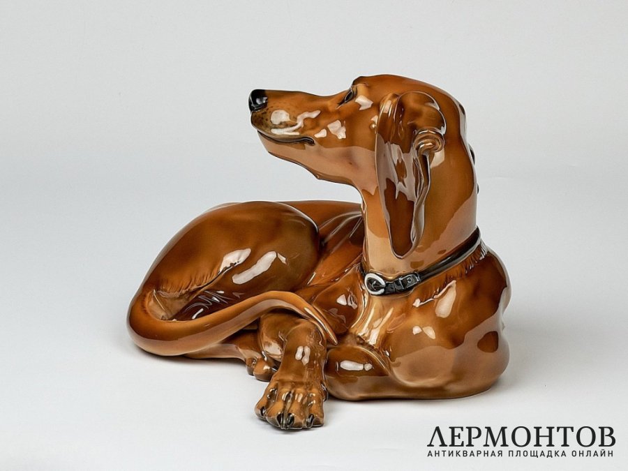 Статуэтка «Такса». Фарфор, Rosenthal, Германия, 1955 год