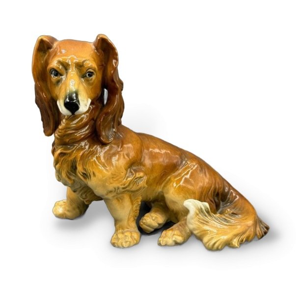 Статуэтка «Такса». Фарфор, роспись, Karl Ens, Германия, 1950–1970 годы