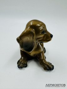 Статуэтка «Такса-щенок». Фарфор, роспись, Rosenthal, Германия, 1-я половина 20 века