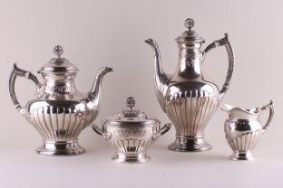 Чайный и кофейный сервиз Emile Puiforcat. Серебро 950 пробы. Франция, XIX в