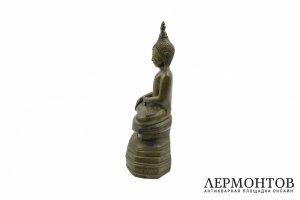 Скульптура Будда. Юго-Восточная Азия, Бирма, 20 век. Бронза, литье, патинирование.