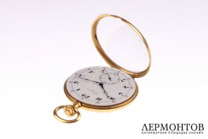 Открытые карманные часы Longines. Золото 750. Швейцария