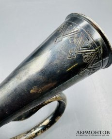 Штоф с букетами цветов. Серебро 84 пробы, Россия, 1895 год