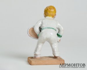 Статуэтка «Теннисист». Терракота, Izsépy Margit, Венгрия, 1950-е годы
