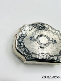 Кошелёк с черневым орнаментом. Серебро 84 пробы, М. Парамонов, Россия, 1862 год
