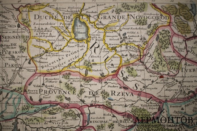 Карта центральной части Российской империи. Лисль, Мортье. Амстердам, 1742 год.